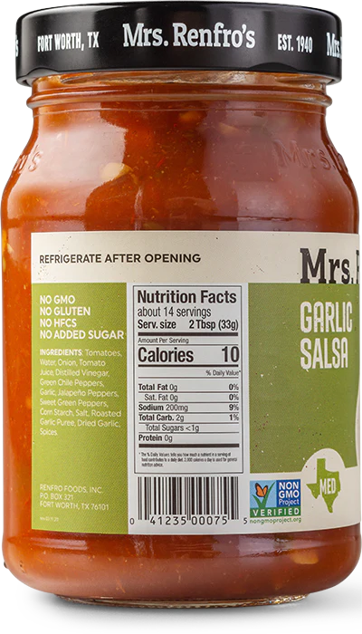 Mrs. Renfro's Garlic Salsa | 6 pack