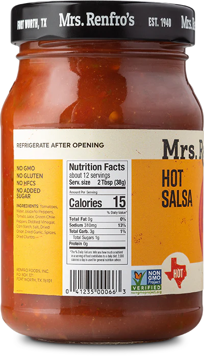 Mrs. Renfro's Hot Salsa | 6 pack