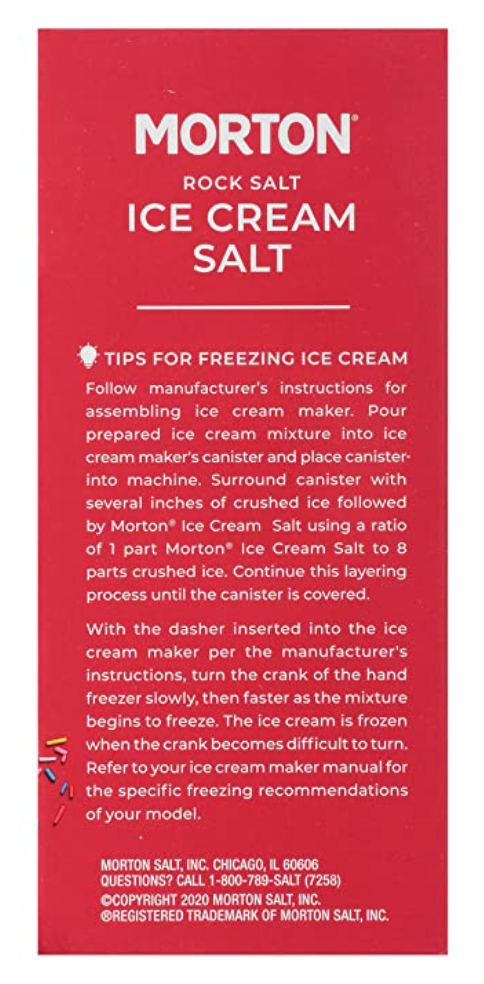 Morton Rock Salt Ice Cream Salt | 8 pack