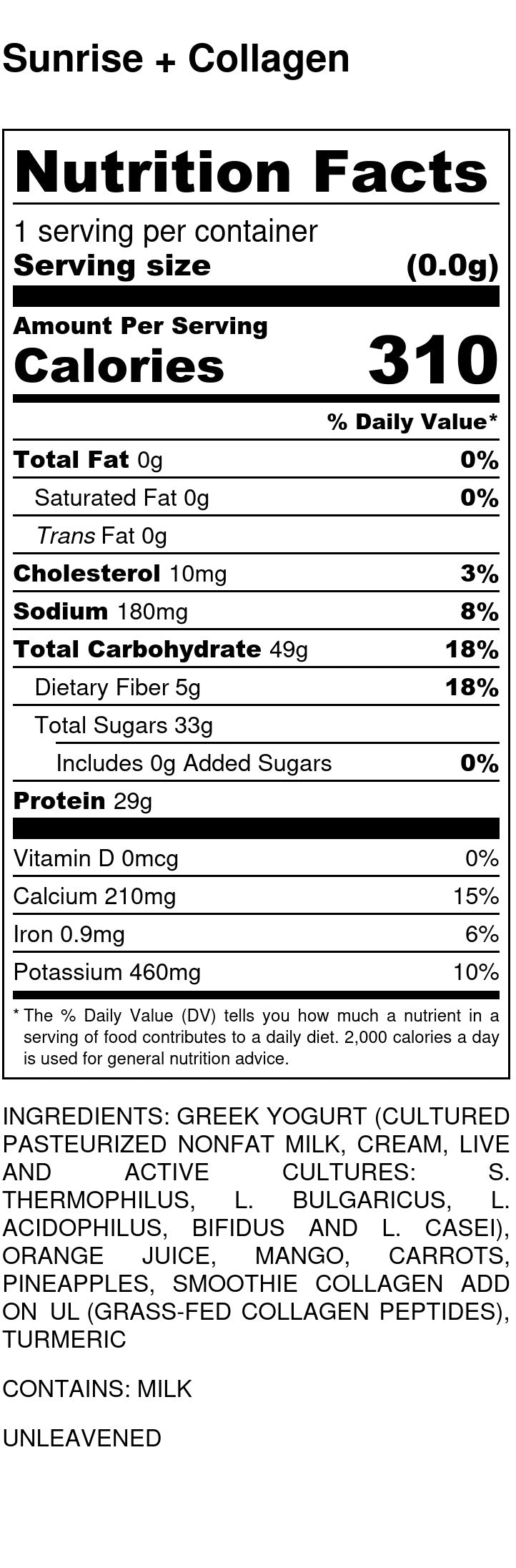 Sunrise Smoothie