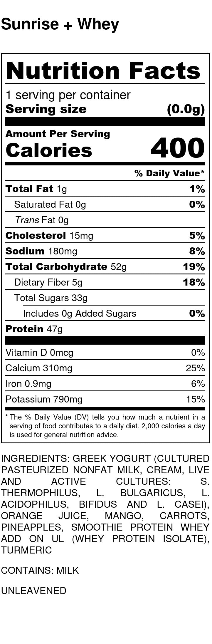 Sunrise Smoothie