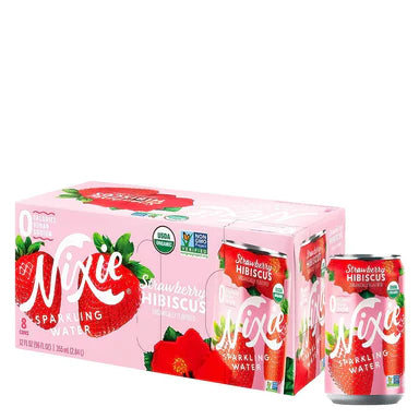Nixie Strawberry Hibiscus Sparkling Water | 3 pack
