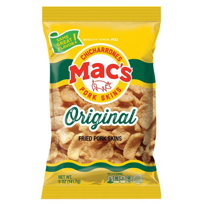 Mac's Chicharrones Pork Skins | 12 pack