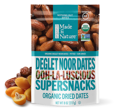 Made in Nature Organic Dried Deglet Noor Dates Supersnacks | 6 Pack
