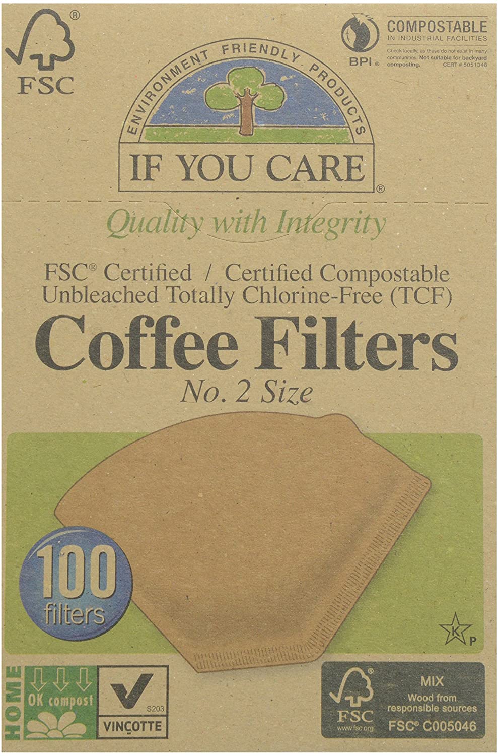 If You Care Coffee Filter Basket 8In