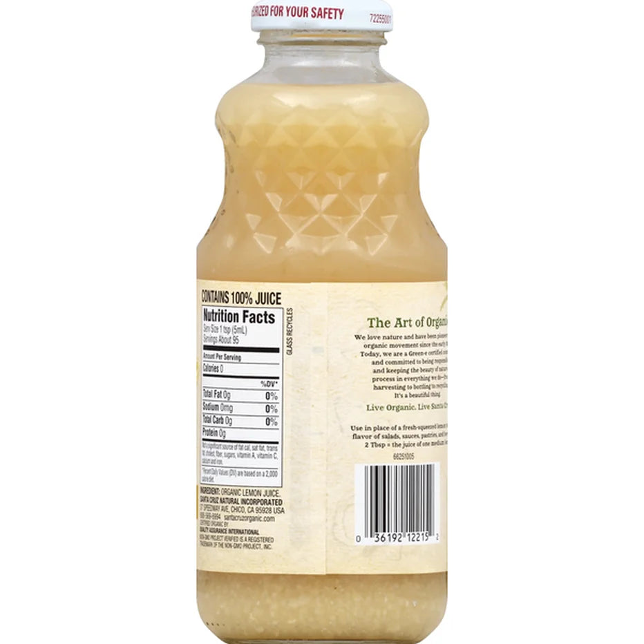 Santa Cruz Organic Pure Lemon Juice | 8 Pack