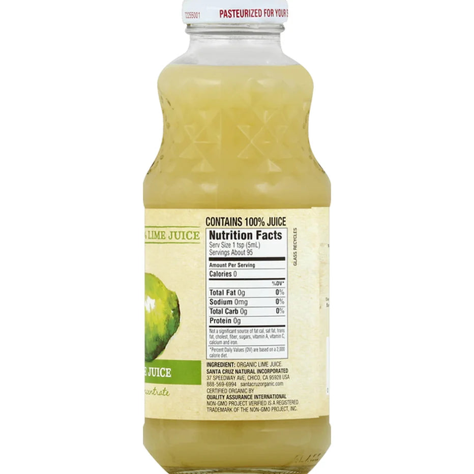 Santa Cruz Organic Pure Lime Juice | 8 Pack