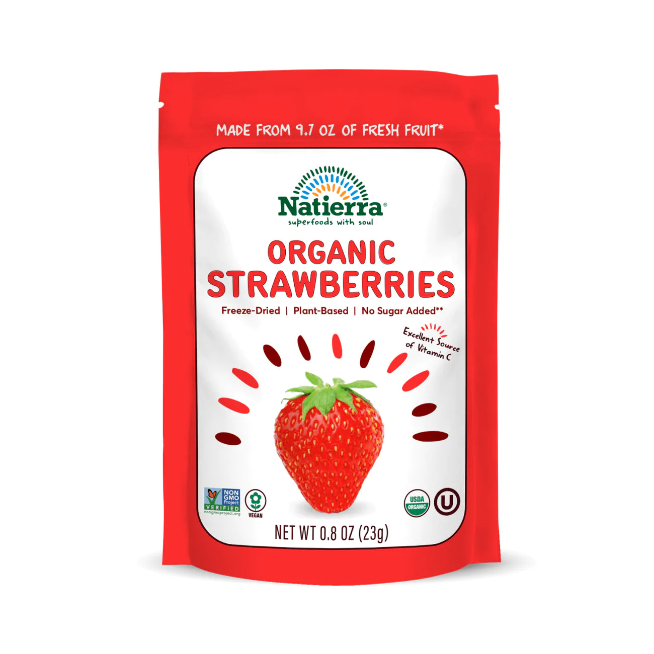 Natierra Organic Freeze Dried Strawberries | 12 pack