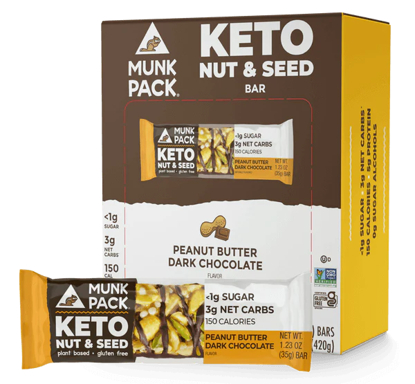 Munk Pack Keto Nut & Seed Bars | 12 pack