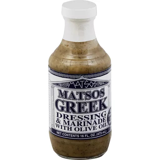 Matsos Greek Dressing & Marinade with Olive Oil | 6 pack