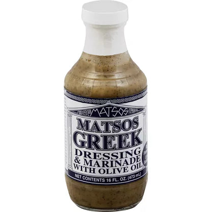 Matsos Greek Dressing & Marinade with Olive Oil | 6 pack