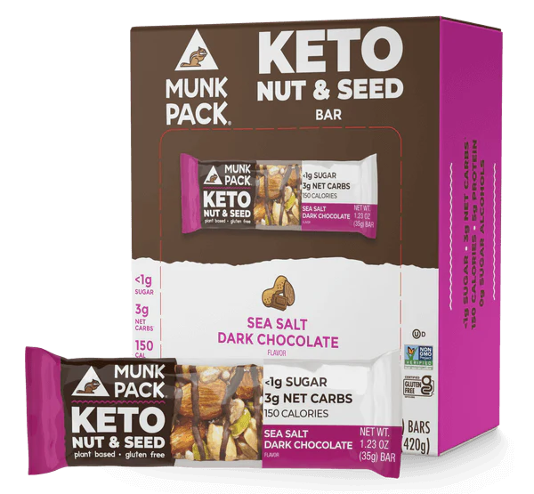 Munk Pack Keto Nut & Seed Bars | 12 pack